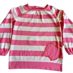 Lilly Pulitzer Girls Sweater Large Pink White